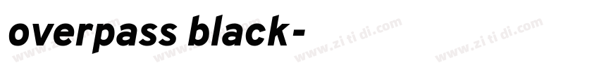 overpass black字体转换